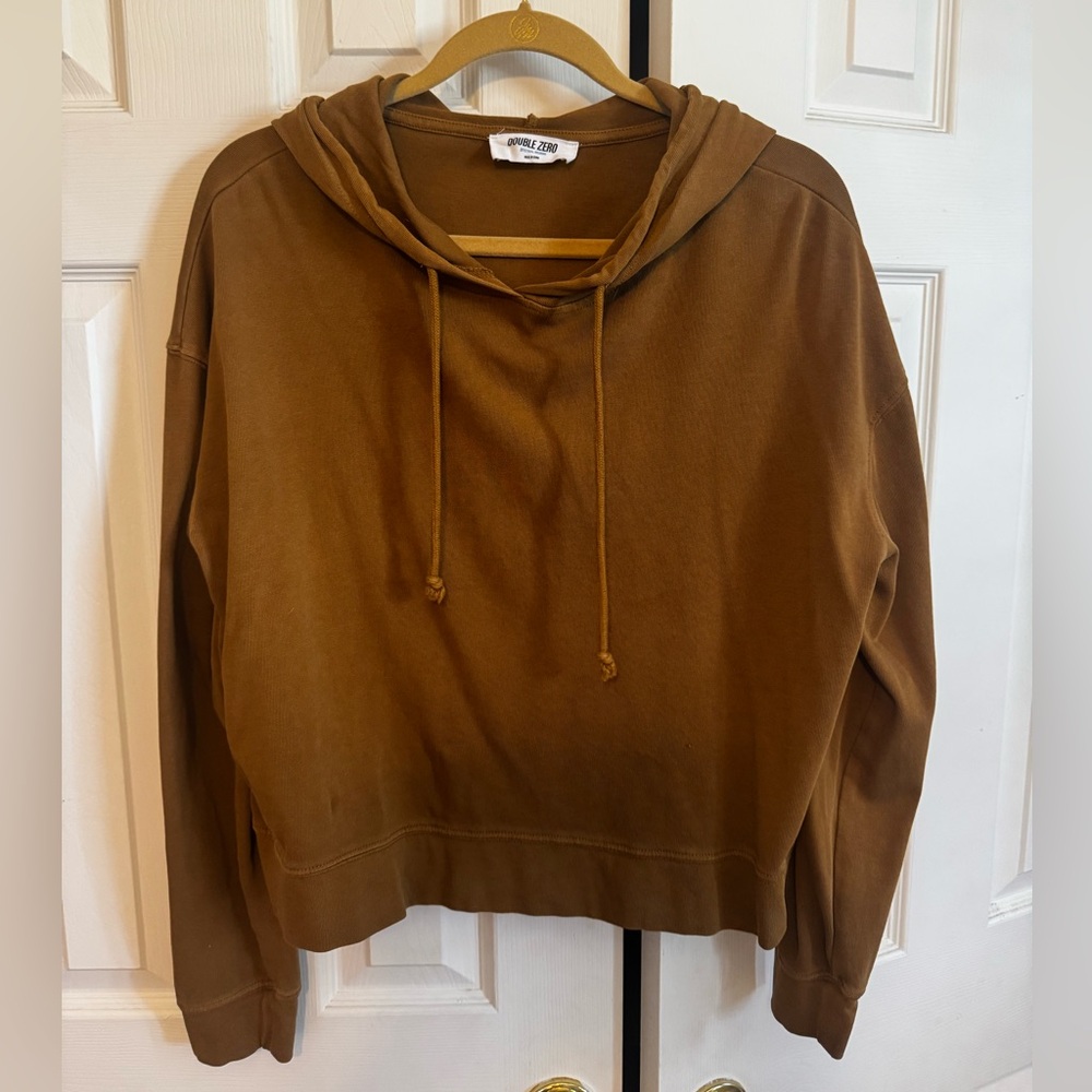 Double Zero Women's Brown Hooded Pullover Sweater